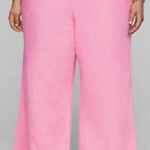 GABI FRESH Plus Size Pink Wide Leg Linen Blend Pants Size 4 (4X) NWOT